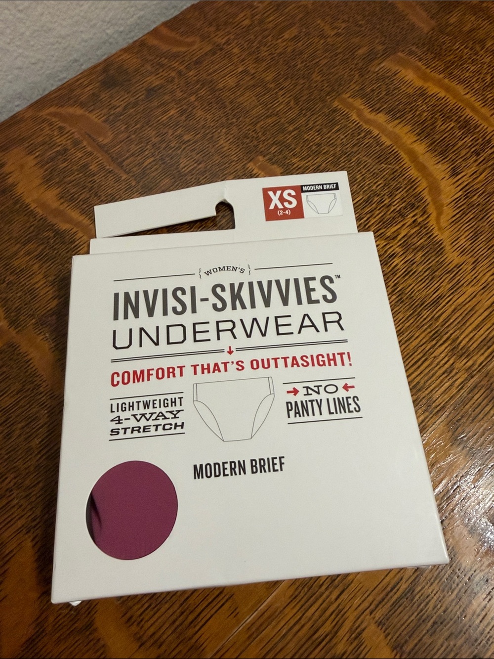 Duluth Trading Co Invisi-Skivvies Modern Brief in Plum